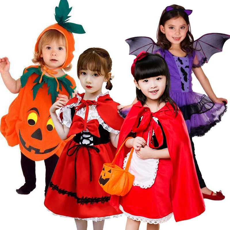 Top Trends: Halloween Costume For Kids Girls Cosplay Red Hood Vampire Fancy Dress Children Carnival Party Cape Dresses With Wing Clothes 12T Shoppable Styles