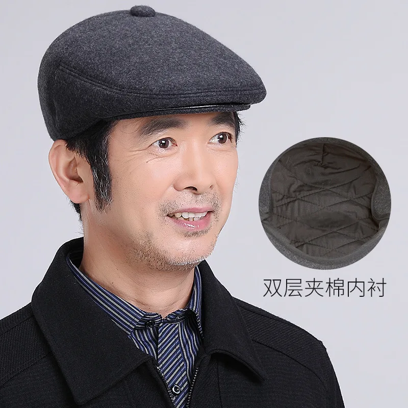 Top Trends: Middle-aged Elderly Hat Men Old Man Hats Old Man Grandpa Cap Dad Fall And Winter Thickened Warm Ear Protection Forward Caps Shoppable Styles - Image 4