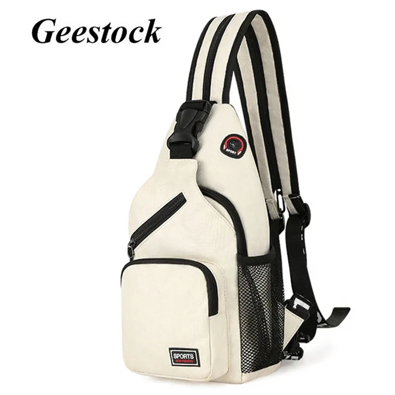 Top Trends: Geestock Small Crossbody Bags For Women Sling Chest Bag Female Mini Travel Sport Shoulder Pack Messenger Bags With Earphone Hole Shoppable Styles