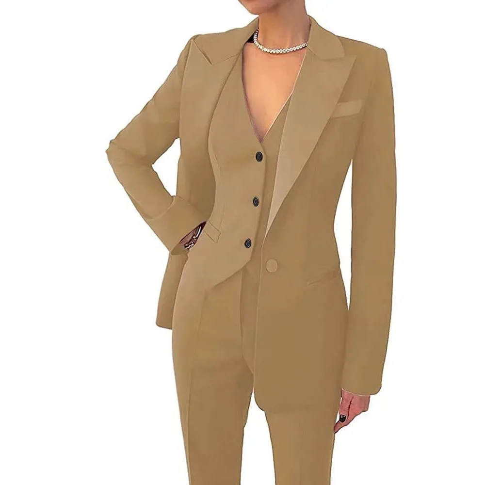 Top Trends: Business Lady Set Customiz Classic 3 Piece Suits For Women's Suit Pant Sets Work Office Professional Plus Size Shoppable Styles - Image 3