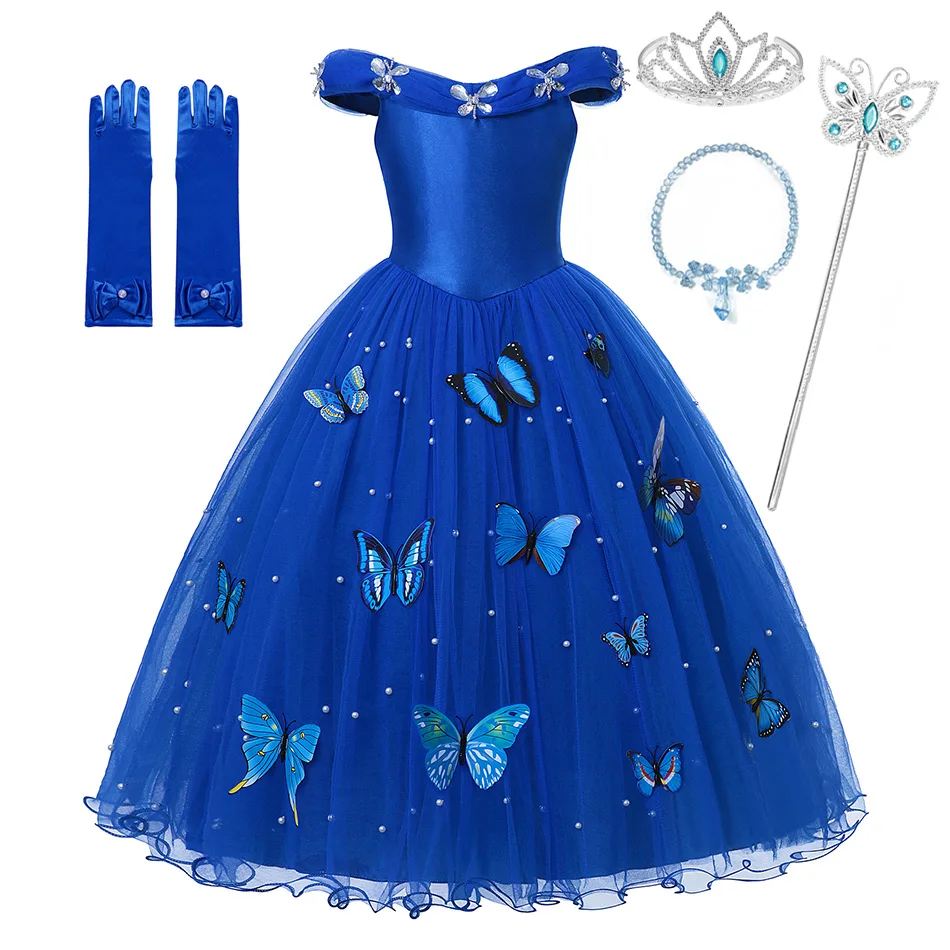 Top Trends: Disney Princess Dress For Girl Elsa Anna Rapunzel Costume Kid Birthday Party Clothes Carnival Cosplay Frozen1 / 2 Cinderella Shoppable Styles - Image 6