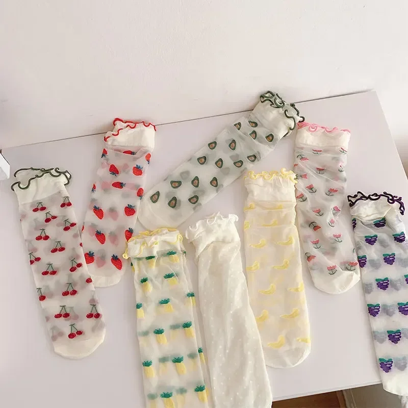 Top Trends: Toddler Kid Baby Girls Floral Long Socks Elegant Cute Sweet Summer Mesh Child Sock Party Club Beach Breathable Princess Stocking Shoppable Styles