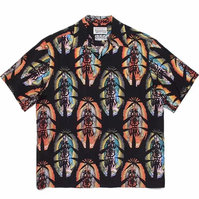 Top Trends: 2023ss WACKO MARIA Short Sleeve Shirt Men Women 1:1 Best Quality Hawaii Beach Lapel Shirts Shoppable Styles