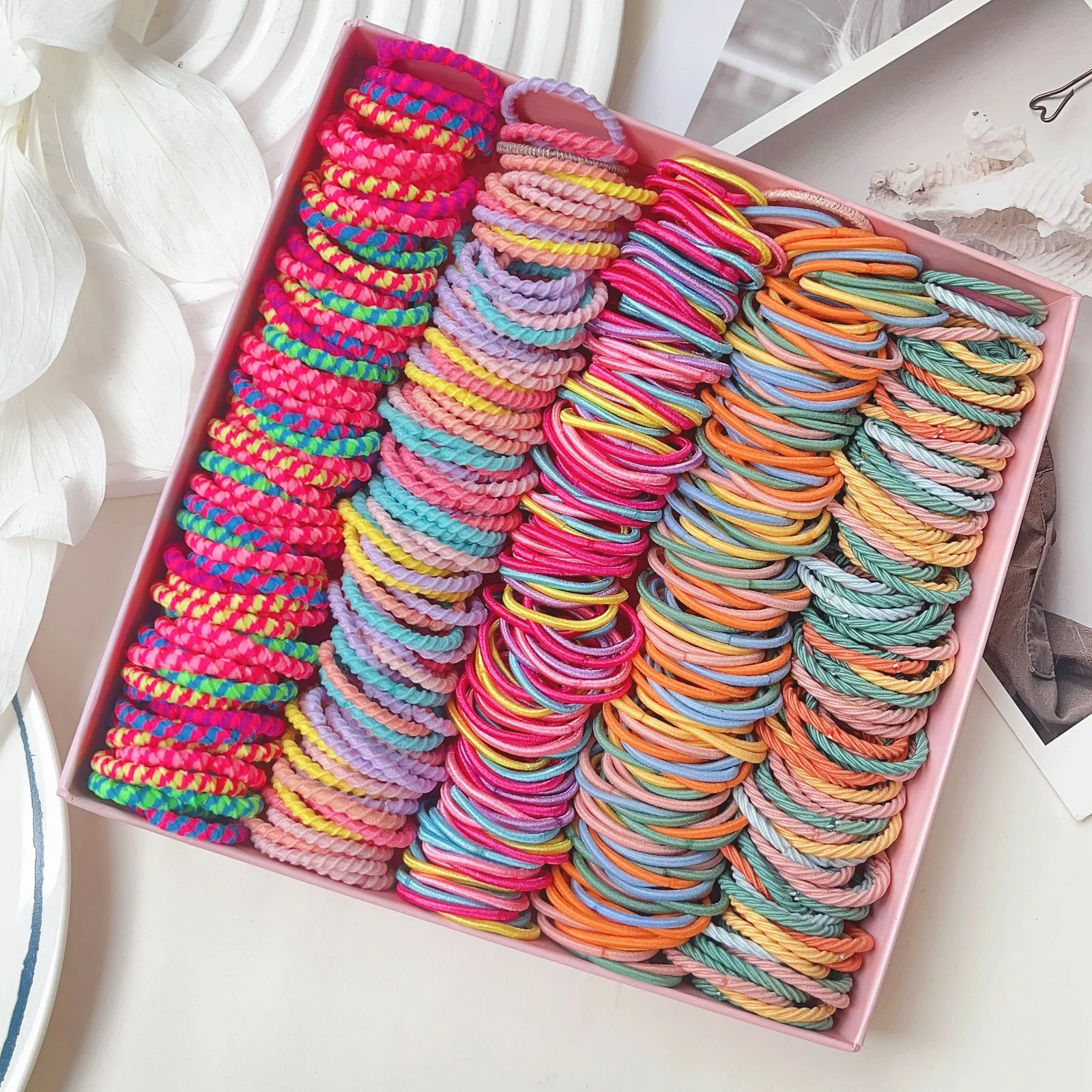 Top Trends: New 50 / 150 Pcs Hair Bands Girl Candy Color Elastic Rubber Band Hair Band Child Baby Headband Scrunchie Hair Accessories For Hair Shoppable Styles