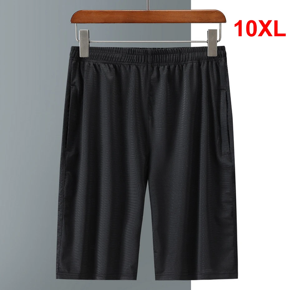 Top Trends: Plus Size 10XL Summer Cool Shorts Men Fashion Casual Solid Color Shorts Male Black Short Pants Big Size 10XL Shoppable Styles