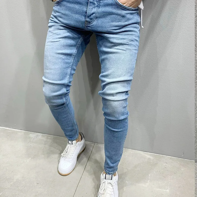 Top Trends: Autumn Winter KPOP Fashion Small Leg Jeans Man Harajuku Slim Fit Trousers All Match Vintage Casual PantsY2K PocketMale Clothes Shoppable Styles