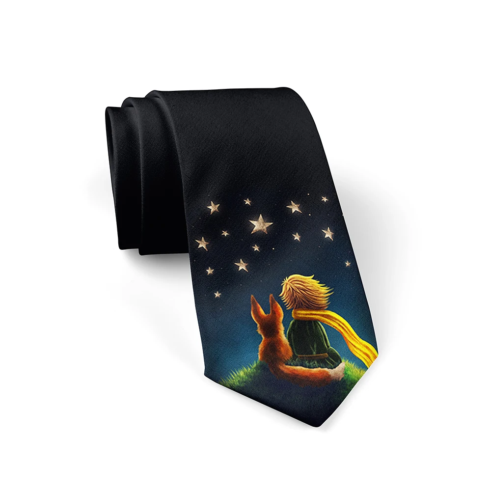 Top Trends: New Cartoon Little Prince Printed Necktie Leisure Triangle Striped Tie Normal Sharp Corner Neck Ties Men Classic Woven Designer Shoppable Styles - Image 6