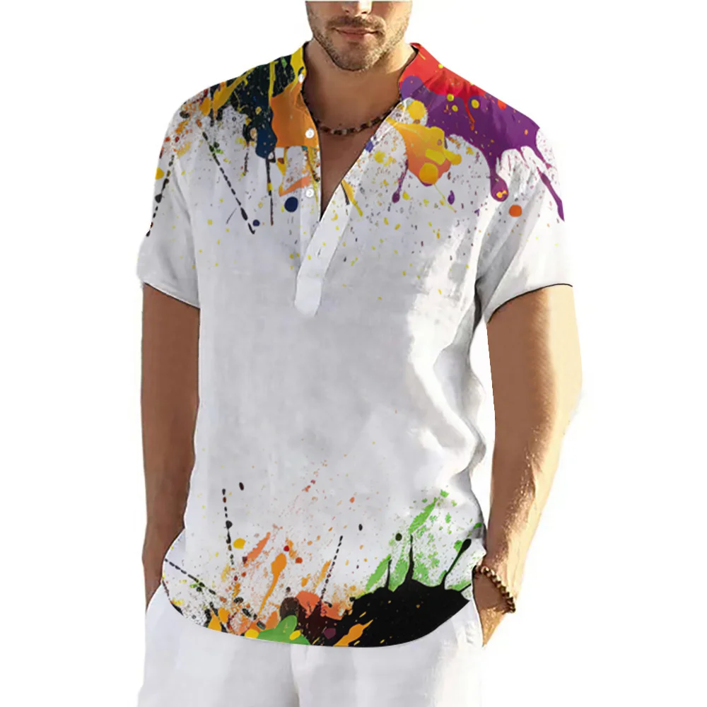 Top Trends: Summer T-shirt For Men Tees Graffiti Short Sleeve Tops 3d Shirts Casual Streetwear Fashion Designer Clothing Men's Henleys Shirt Shoppable Styles