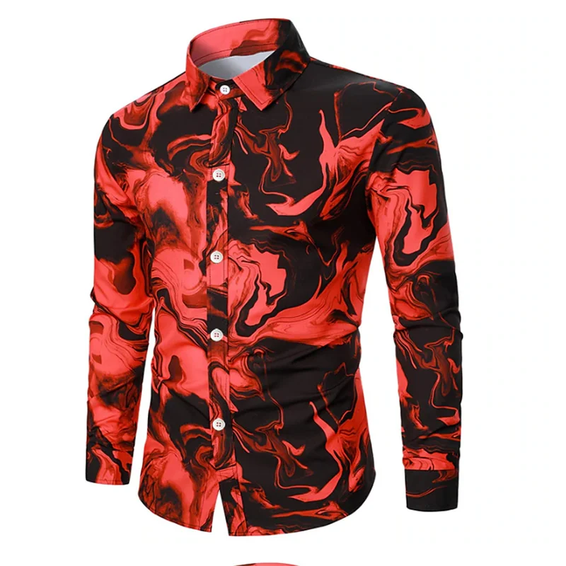 Top Trends: Fashionable Luxury High-quality Men's Shirt For Daily Outing Cuffed Long-sleeved Red, Purple, Four-way Stretch Fabric Shirt 2024 Shoppable Styles