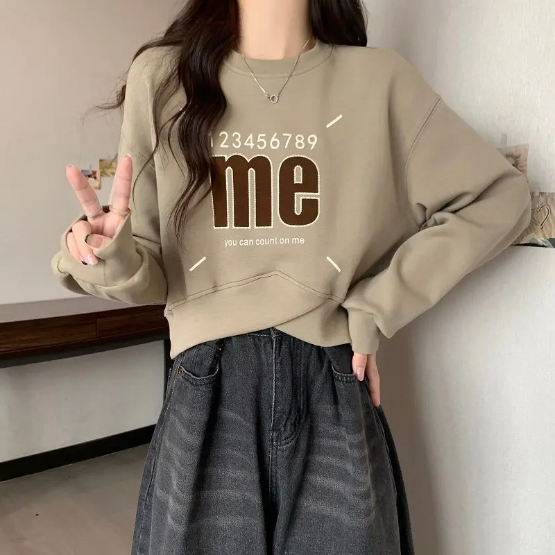 Top Trends: Fashion O-Neck Printed Asymmetrical Sweatshirts Female Clothing 2024 Spring New Loose Casual Tops Irregular Sweatshirts Shoppable Styles