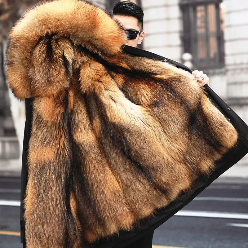 Top Trends: 2023 New Parka Men Whole Mink Liner Winter New Fur Coat Mink-like Wool Mid-Length Leather Fur Coat Shoppable Styles