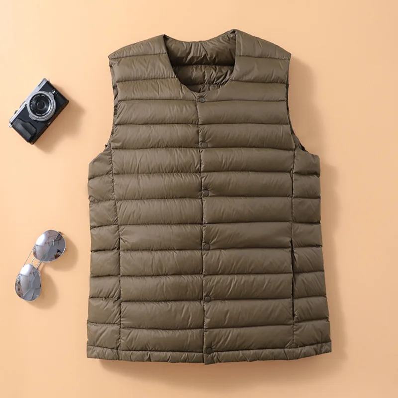 Top Trends: Man Portable White Duck Down Vest Coat Ultra Light Sleeveless Jackets 2023 New Autumn Winter Fashion Puffer Waistcoat For Men Shoppable Styles