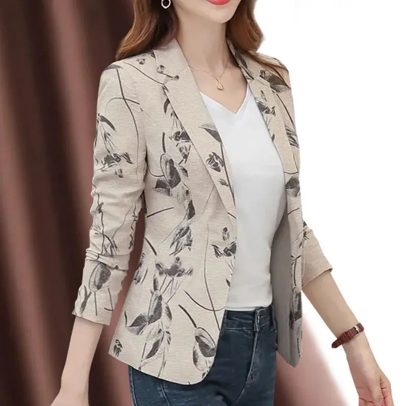 Top Trends: Retro Spring Casual All-match Women Blazers Jackets Work Office Lady Suit Autumn Korean Slim Business Short Coat E214 Shoppable Styles