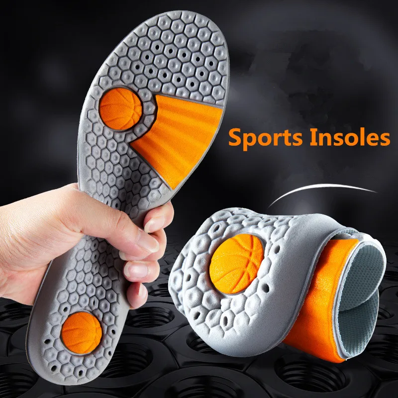 Top Trends: 1Pair Sport Comfort Running Baskets Insole For Feet Men Shoes Insoles Shock Absorption Thick Shoe Sole Non Slip Shoe Pads Shoppable Styles