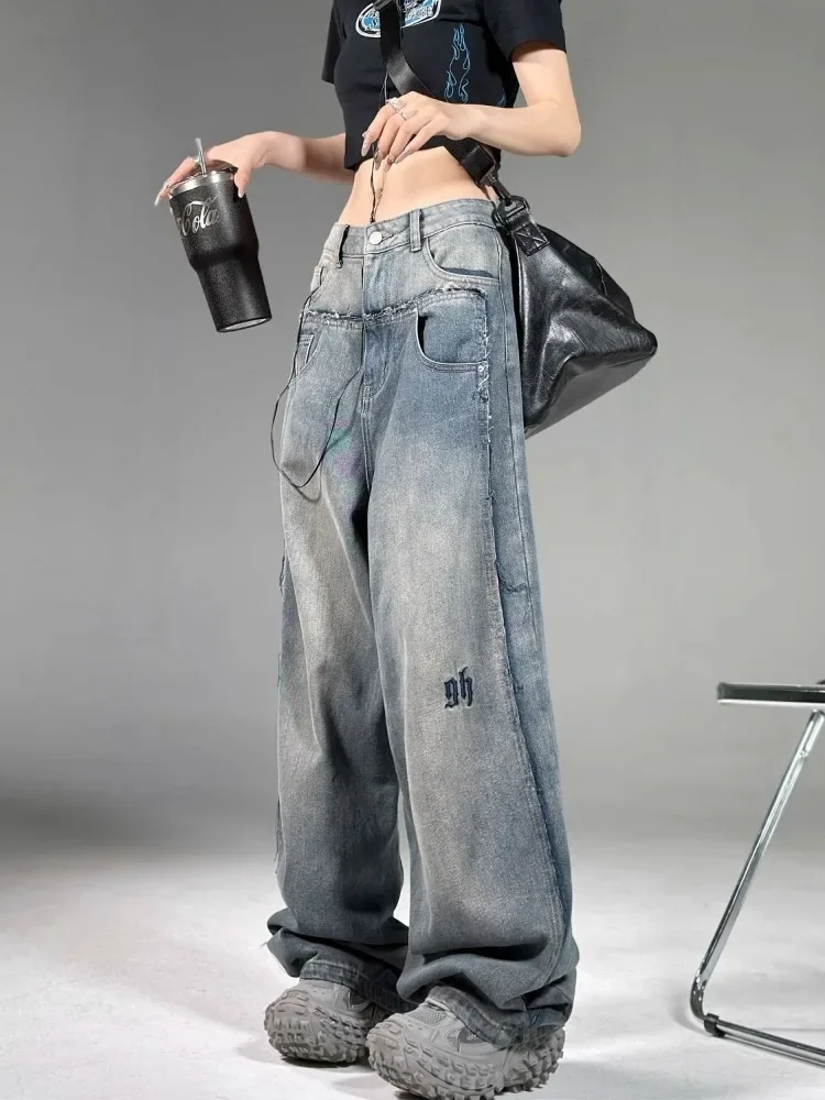 Top Trends: Vintage Y2K Baggy Jeans Women Grunge Korean Style 90s Streetwear Oversize Denim Cargo Pants Hippie Harajuku Trousers 2024 Shoppable Styles - Image 3