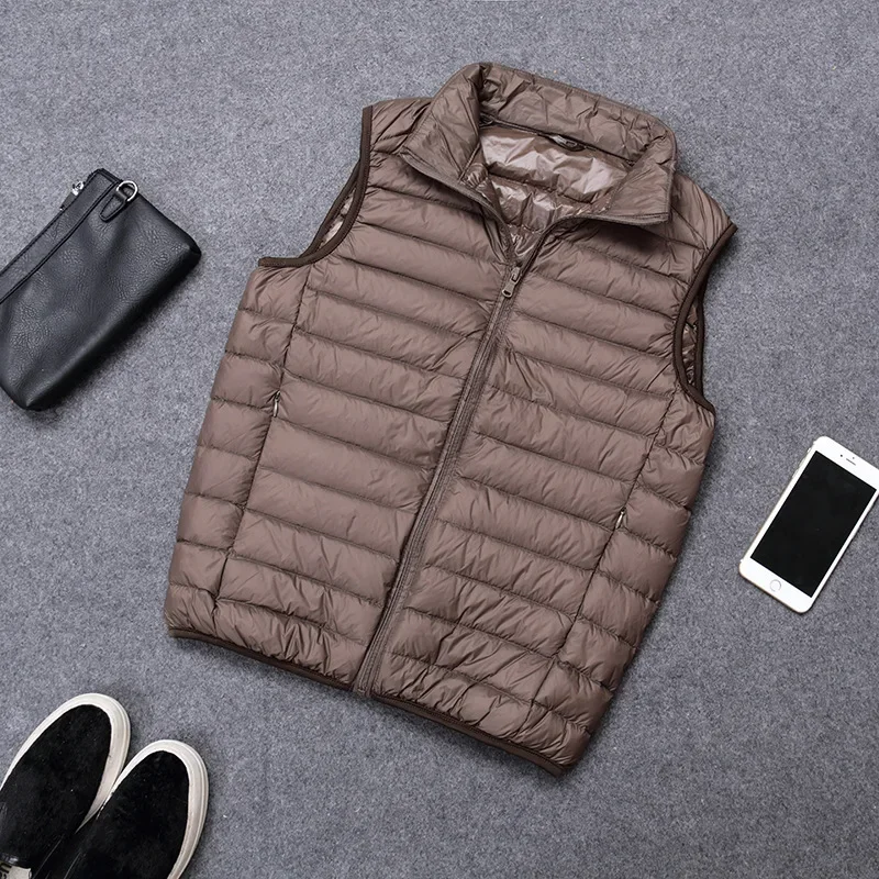 Top Trends: Winter Men Duck Down Vest 2023 Coat Ultralight Sleeveless Puffer Vest Jacket Ultra Thin Warm Lightweight Down Jacket Waistcoat Shoppable Styles