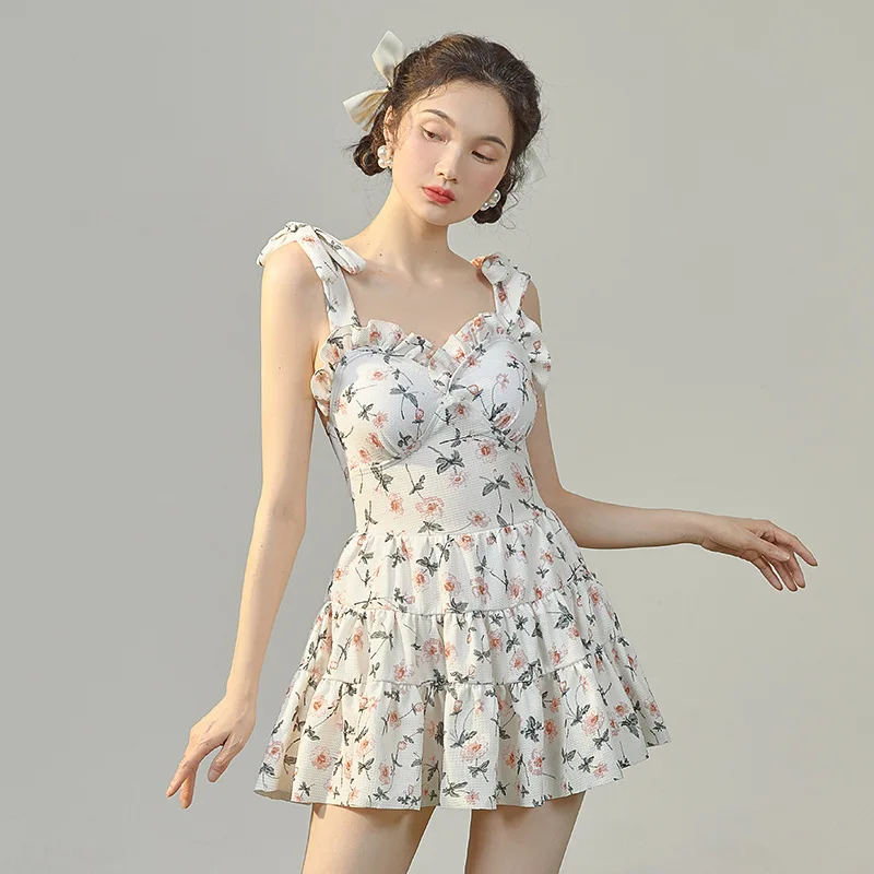 Top Trends: Swimsuit Women Summer 2023 One-piece Swimwear Female Skirt Bathing Suit Push Up Slimming Korean Swimdress Shoppable Styles