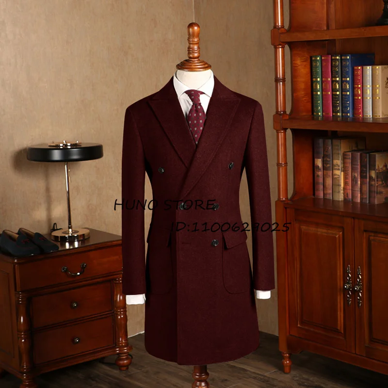 Top Trends: Winter Men's Wool Coat Double Breasted Lapel Dress Wedding Dinner Party Custom Male's Slim Fit Jacket Aaa급 명품 옷 Shoppable Styles