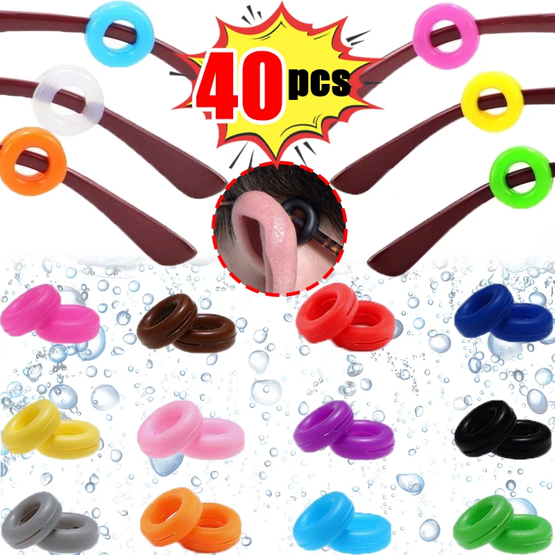 Top Trends: 40 / 20pcs Silicone Anti-slip Eyeglass Ear Hooks Round Retainer Holder Elastic Eye Glasses Ear Hook Mirror Leg Eyewear Accessories Shoppable Styles