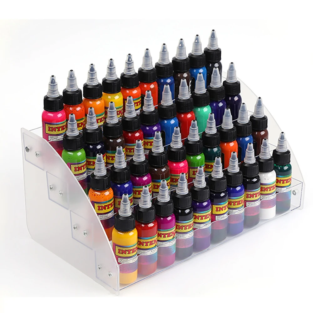 Top Trends: Professional Tattoo Inks Holder Display Stand Pigment Rack Fix On The Wall Or Table Tattoo Inks Supplies Organizer Shelves Shoppable Styles