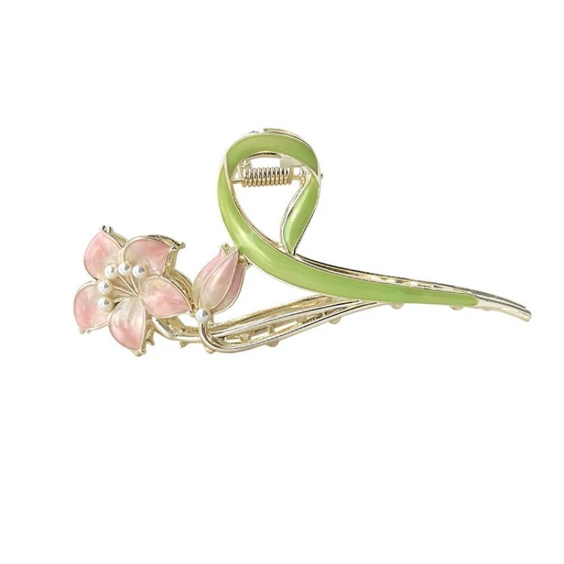 Top Trends: Korean Version Of Summer Trend Metal Drip Flower Shark Clip Holiday Party Creative Hair Clip Women's Elegant Hair Accessories Shoppable Styles - Image 6