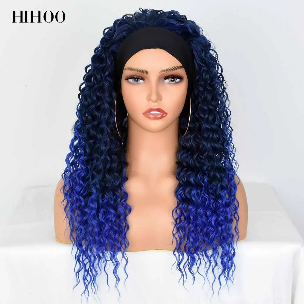 Top Trends: Synthetic Headband Wig Women's Wig Mixed Ombre Honey Blonde Curly Wigs Daily Party Cosplay Wig Heat Resistant Green Blue Hair Shoppable Styles