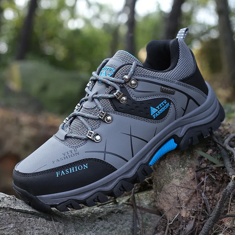 Top Trends: Shoes For Men 2023 New Men Sneakers Leather Waterproof Mountaineering Camping Hiking Shoes Thick Sole Comfortable Running Shoes Shoppable Styles