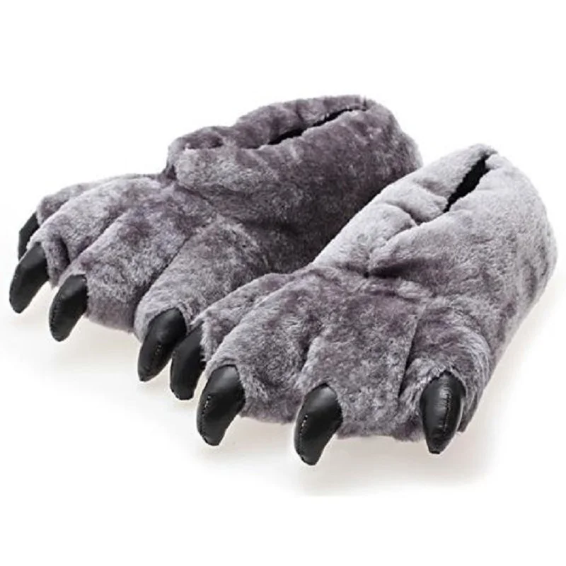 Top Trends: Unisex Paw Slippers With Claws For Shoes Ladies Designer Bigfoot Chunky Slipper Size 35-45 Male Home Animal Bear Furry Slides Shoppable Styles