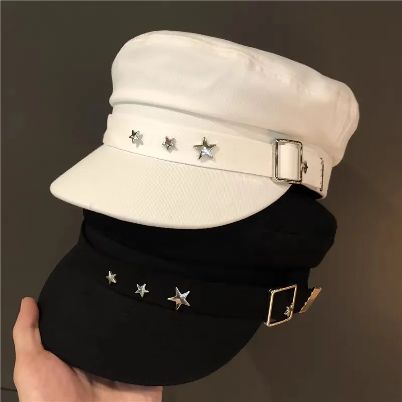 Top Trends: Fashion British Women&#039;s Berets Autumn Winter Retro Casquette Vintage Navy Artist Caps Lady Newsboy Hats Stars Korean Cotton Cap Shoppable Styles