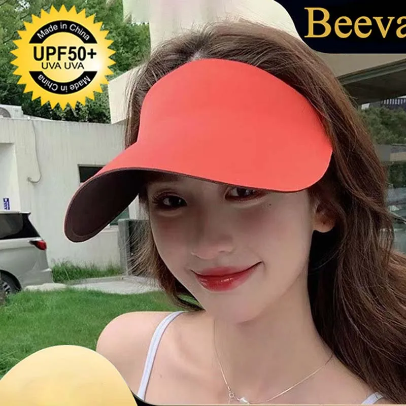 Top Trends: Ice Silk Golf Cap Empty Top Caps For Women Breathable Sunhat Foldable Women&#039;s Beach Visor Woman Uv Blocking Hat Big Size Hats Shoppable Styles