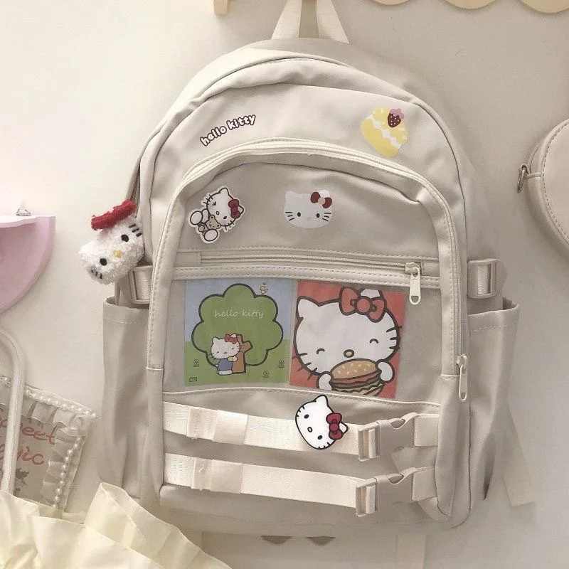 Top Trends: Hello Kitty Children&#039;s Schoolbag Waterproof Schoolbag Junior High School Student Zipper Student Large Capacity Backpack Ita Bag Shoppable Styles