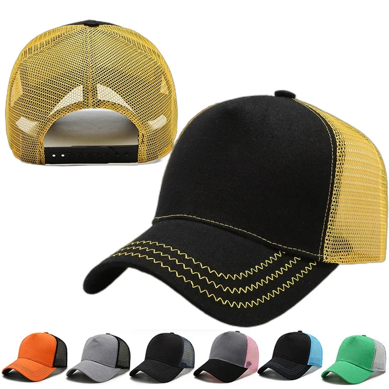 Top Trends: 5 Panel Mesh Baseball Cap Women Men Trucker Cap Advertising Cap Factory Wholesale Comic Hat Shoppable Styles