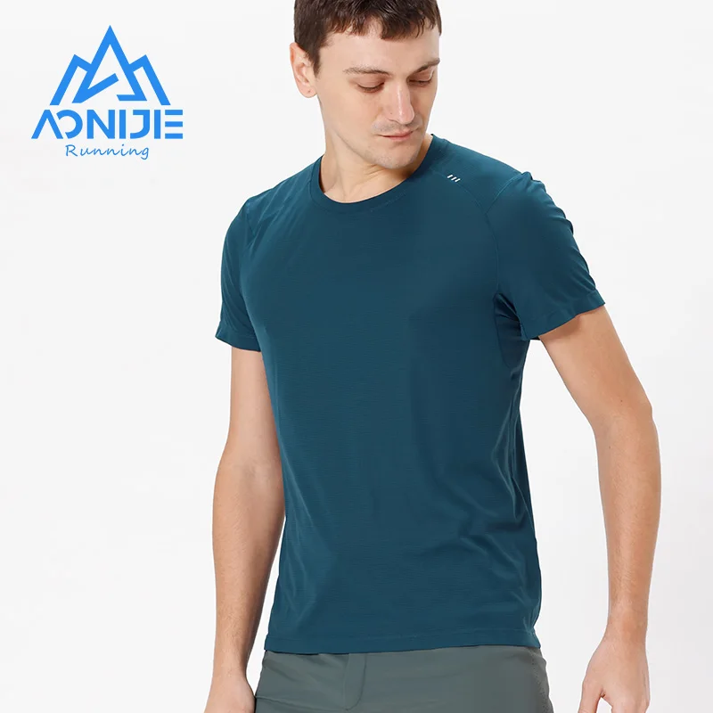 Top Trends: AONIJIE L-FM5125 Men Male Sports Quick Drying T-shirt Short Sleeve Breathable Tees Tops Summer For Outdoor Running Gym Daily Shoppable Styles