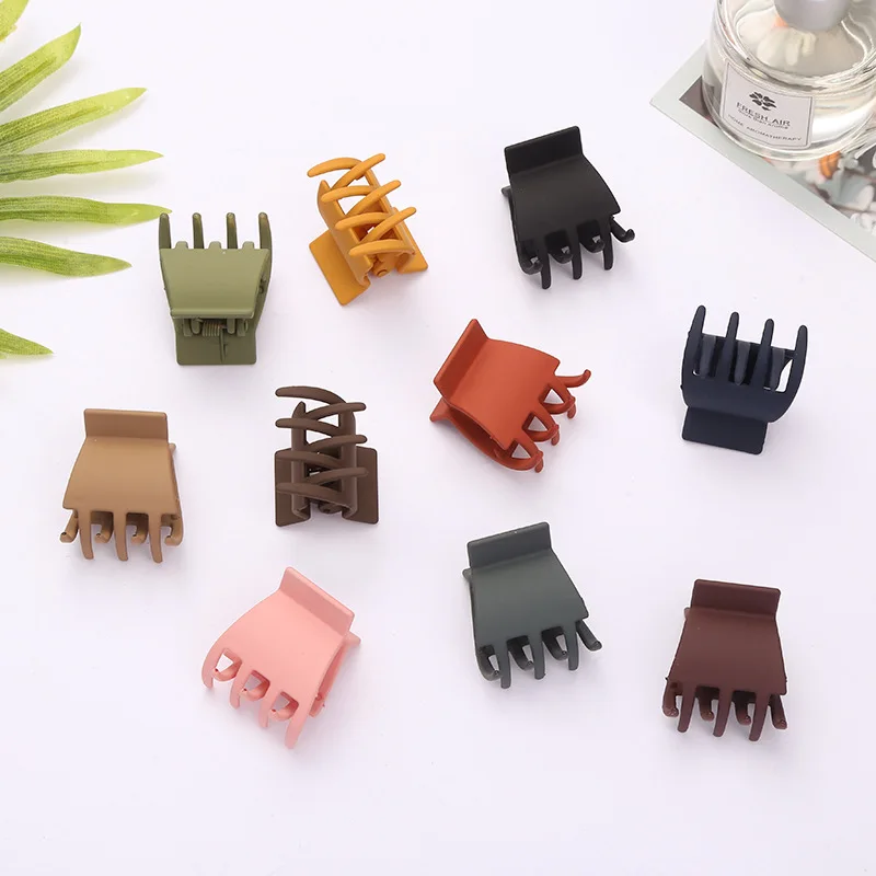 Top Trends: 2022 New Fashion All-match Small Geometric Acrylic Scrub Hairpins Barrettes For Women Girl Clamp Hair Accessorie Headwear Shoppable Styles