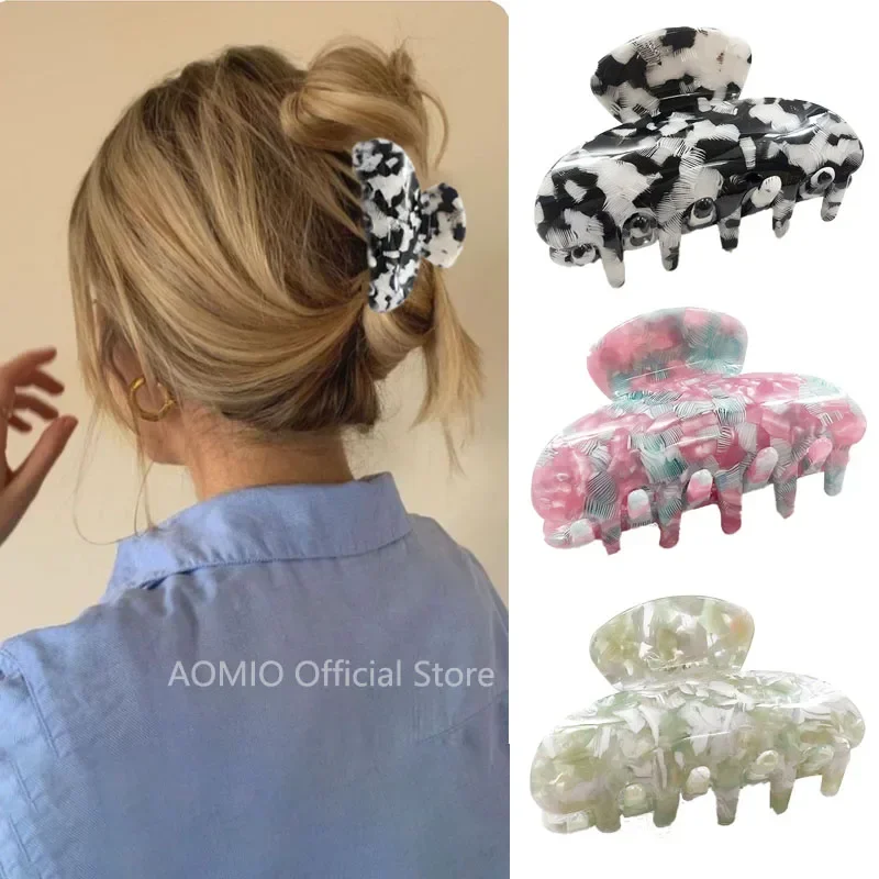 Top Trends: New Acetate Hair Claw Acrylic Hairpin Colorful Hair Clip Crab Claws For Women Girl Hair Accessories Headdress Party Gifts Shoppable Styles