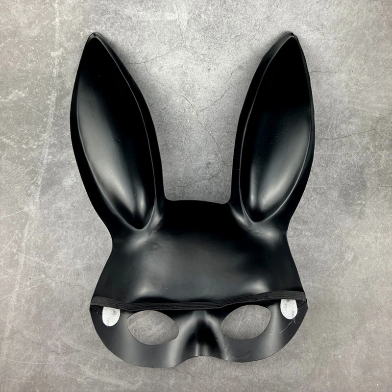 Top Trends: Half Face Rabbit Mask Black White Halloween Mask Christmas Bar Masquerade Party Rabbit Ears Masks Sexy Cosplay Props Shoppable Styles - Image 4