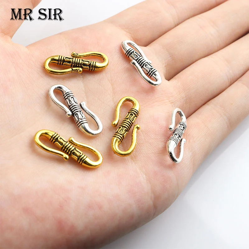 Top Trends: 20pcs Antique Style Zinc Alloy S Shaps Buckle Charm Connectors Bracelet Necklace Connect Clasps Diy Jewelry Findings Accessories Shoppable Styles