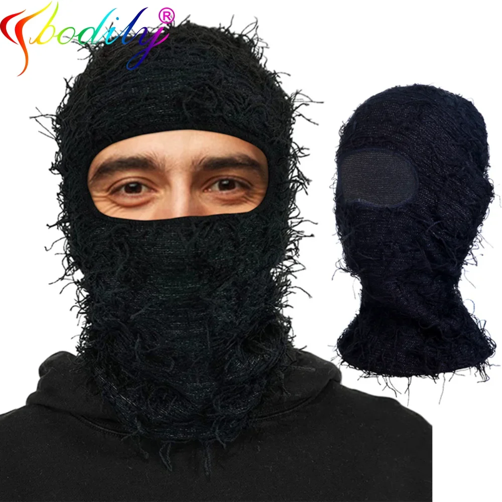 Top Trends: Balaclava Distressed Knitted Full Face Ski Mask Shiesty Mask Camouflage Knit Fuzzy Balaclava Ski Balaclava Shoppable Styles