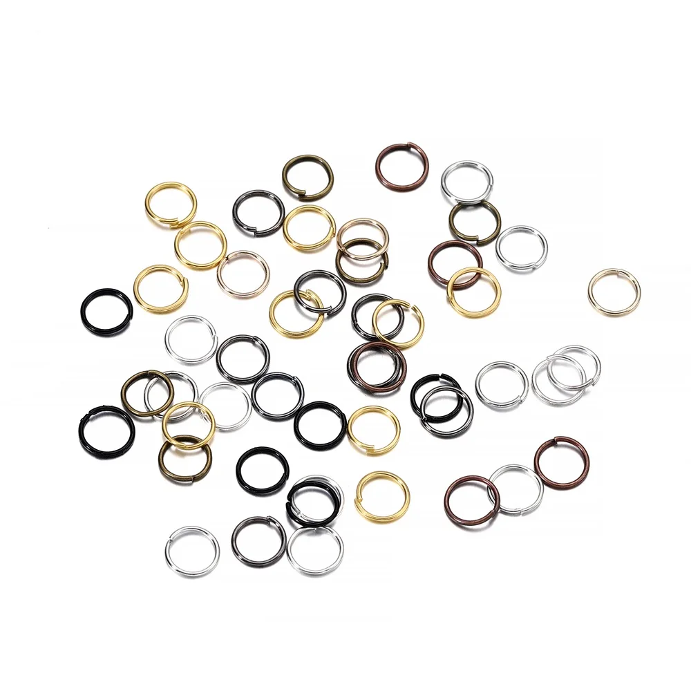 Top Trends: 50-200pcs 3-16mm Gold Rhodium Metal Jump Ring Open Single Loops Split Rings Supplies For DIY Jewelry Handmade Accessories Shoppable Styles