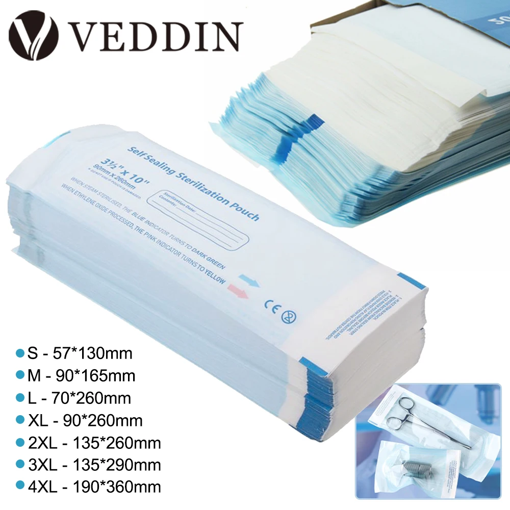 Top Trends: 10Pcs Self-sealing Sterilization Pouches Bags 6 Sizes Disposable Medical-grade Bag Dental Makeup Piercing Tattoo Accessories Shoppable Styles