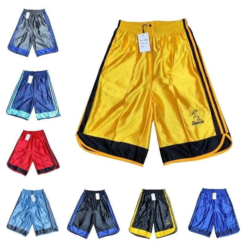 Top Trends: Embroidery Glossy Pockets Men's Shorts Outdoor Fitness Male Plus Size Casual Sports Basketball Bottoms Shoppable Styles