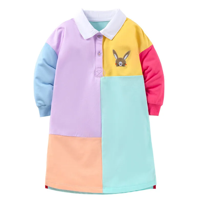 Top Trends: Jumping Meters New Arrival Girls Polo Dresses Autumn Spring Children&#039;s Colorful Toddler Kids Costume Long Sleeve Clothing Shoppable Styles