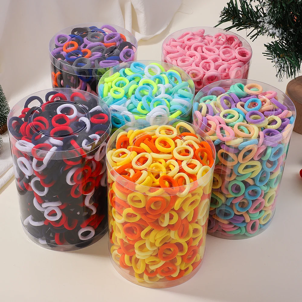 Top Trends: 200 / 300 / 400pcs Kids Elastic Hair Bands Girls Sweets Scrunchie Rubber Band For Children Hair Ties Headband Baby Hair Accessories Shoppable Styles