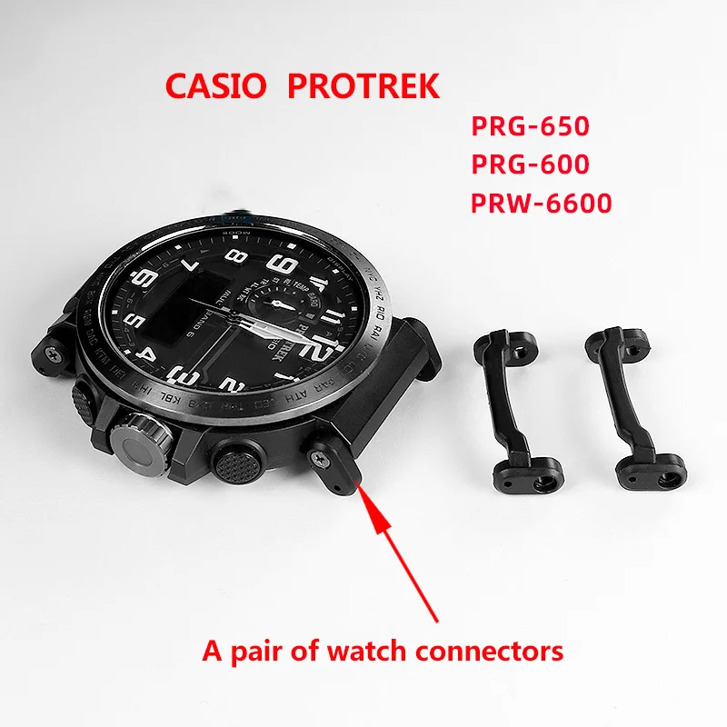 Top Trends: PRG-650 PRW-6600 PRG600 Refit Watch Band For PROTREK Casio Resin Plastic Connector Strap Accessories Rubber Adapter With Tools Shoppable Styles