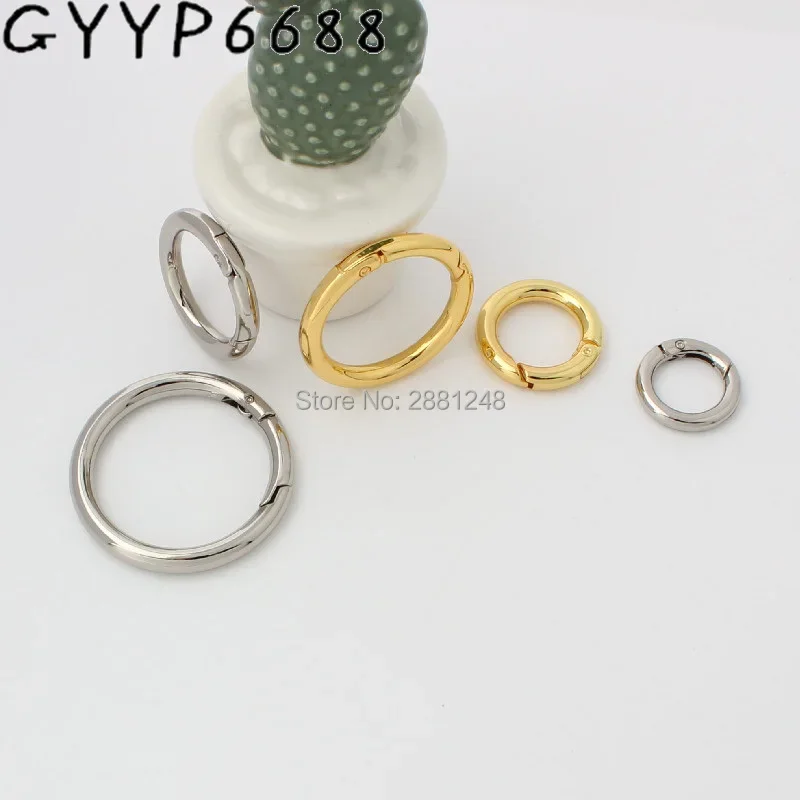 Top Trends: 10-50pcs K Gold O Rings Bag Hook Snap Clasp Clip Trigger Openable Leather Ring Buckle Spring Ring Split Ring Bags Shoppable Styles