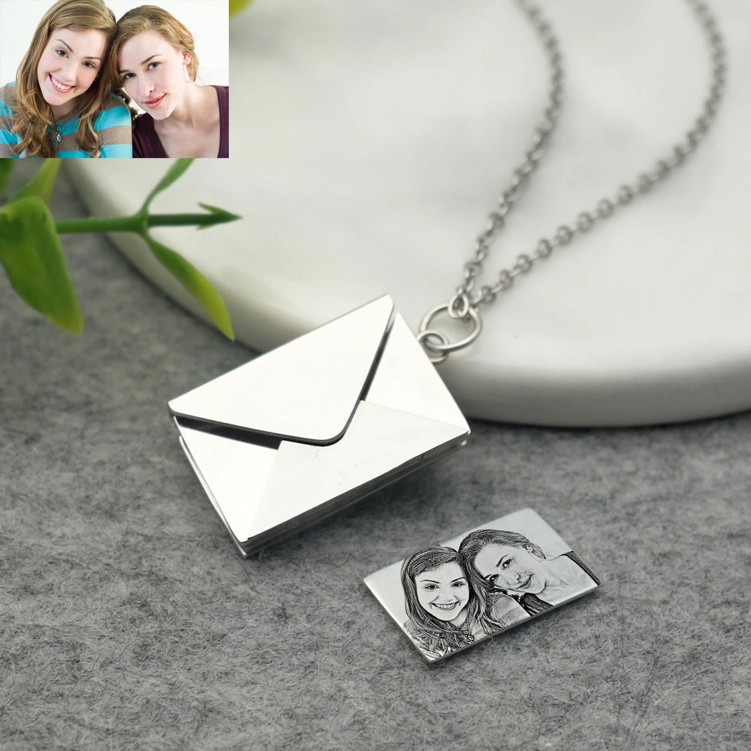 Top Trends: Personalized Custom Photo Necklace Engraving Letter Envelope Locket Necklace Secret Message Pendant Jewelry Mother&#039;s Day Gifts Shoppable Styles