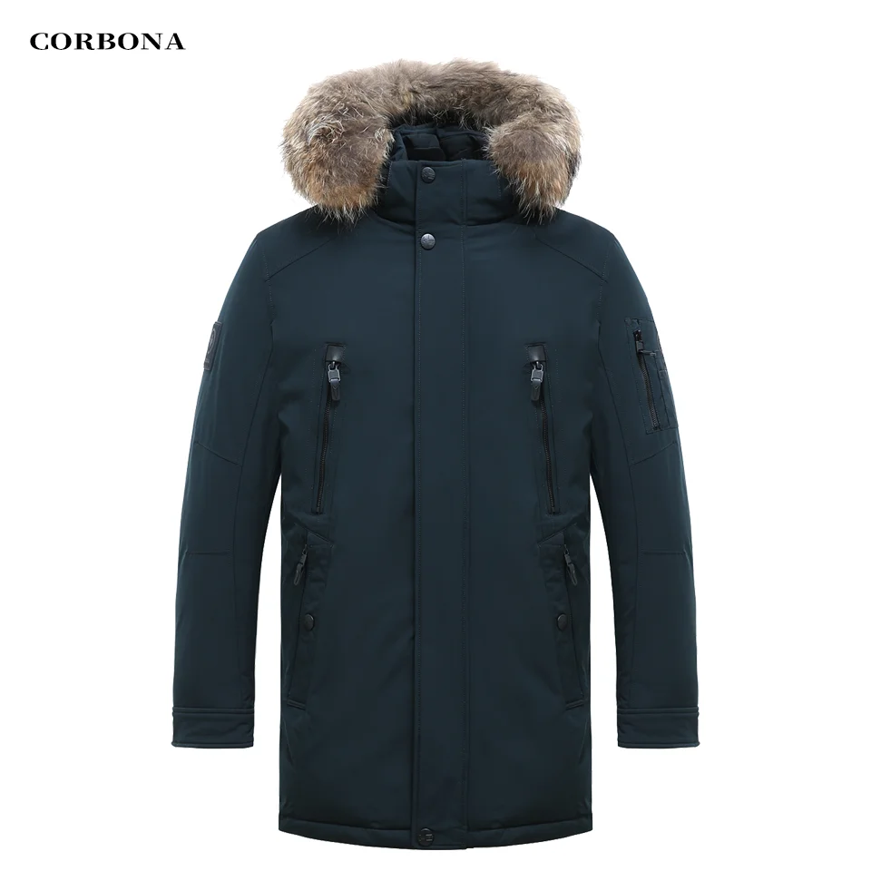 Top Trends: CORBONA 2024 Men New Arrival Winter Coat Windproof Real Fur Champagne Jacket Detachable Hooded Warm Casual Daily LongStyle Parka Shoppable Styles