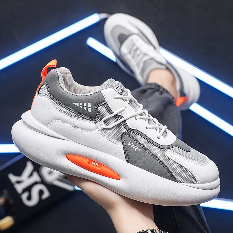 Top Trends: Men&#039;s Autumn Platform Shoes Fashion Lace-Up Sneakers Mans Outdoor New Casual Running Shoes Men Breathable All-match Tennis Shoes Shoppable Styles