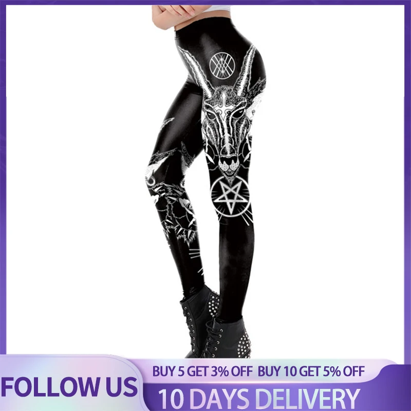 Top Trends: You're My Secret NEW Ouija Leggings Women Satan Devil Black Pants Baphomet Dark Gothic Leggins Lucifer Fitness Workout Legins Shoppable Styles