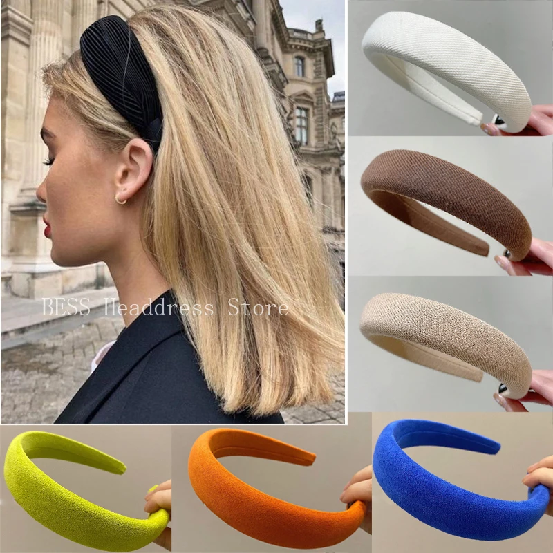 Top Trends: New Solid Wide Hair Bands Hoop For Women Vintage Soft Elastic Headband Fashion Girls Thicken Hairband Headwear Hair Accessories Shoppable Styles